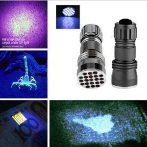 21 LED UV Flashlight Ultra Violet 395nm Blacklight Torch Lamp