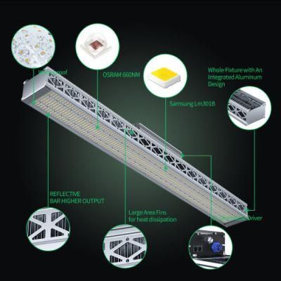 High Performance Indoor Plant Grow Light Waterproof IP65 Hydroponic Medical Plant Top Lighting 2.9 Umol/J High Ppf 680W LED Grow Light