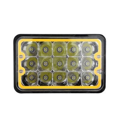 4X6 45W LED Work Light for Jeep Pickup Truck off-Road Rectangular Car LED Headlight