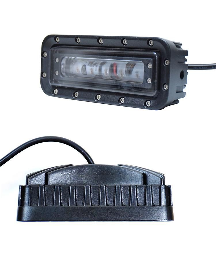 Truck Car Warning Lamp 10-80V Safety Working Light Bar Warehouse Danger Area Light 6 Inch 30W LED Forklift Light