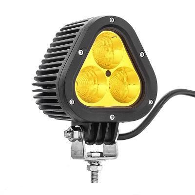 New 60W Car LED Work Light 4&quot; Driving Spotlight 4X4 off-Road SUV ATV Truck White Yellow Auto Fog Lights Triangle Shape