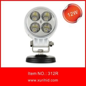 Round IP67 Waterproof 12W LED Work Light White Color for Forklift (312R)