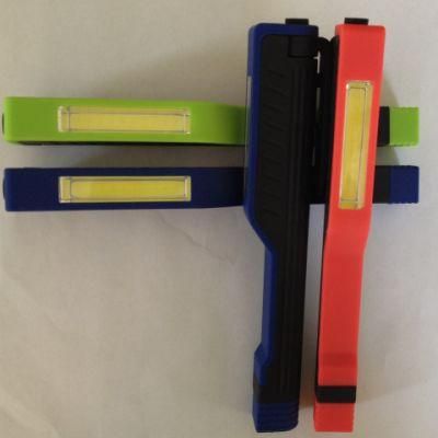 COB LED Pocket Pen Shape Work Light Torch with Powerful Magnetic Base &amp; Rotating Magnetic Clip Flashlight