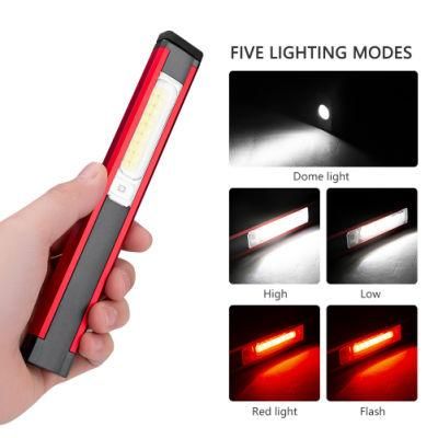 Rechargeable Tactical USB COB LED Working Light with Magnet Clip
