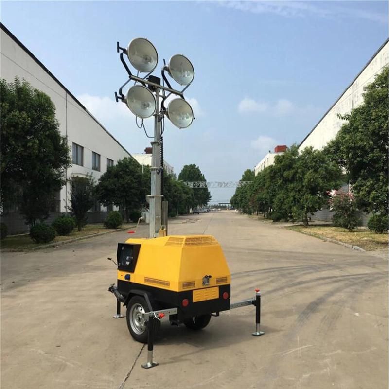 Lebekan Liftable Waterproof 4*400W Diesel Generator Kubota Engine Mobile Lighting Tower