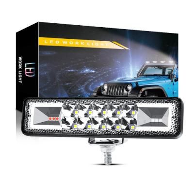 Dxz 6inch 16LED Day Running Lights Modified Lights Car LED Work Light Amber/White /Red/Blue Flashing Light