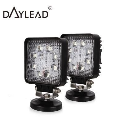 Automotive LED Work Lights Square 16 Lights 24W Auxiliary Lights Engineering Spotlights Headlights