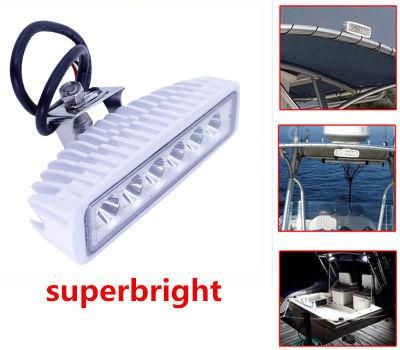 6.3inch Waterproof LED Boat Lights 12/24V Tested Deck/Dock Marine Lights 120degree Flood Light LED Light Bar
