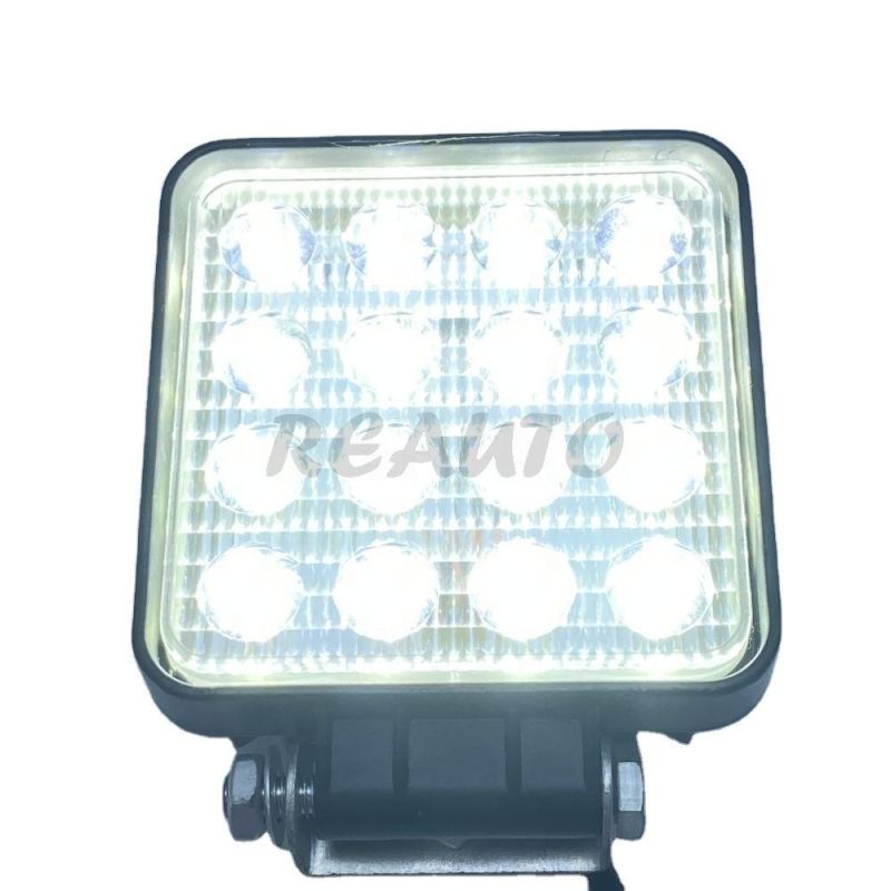 16 LED 48W Square LED Work Lamp Fog Light LED Head Light for Heavy Duty Truck Trailer Spare Parts
