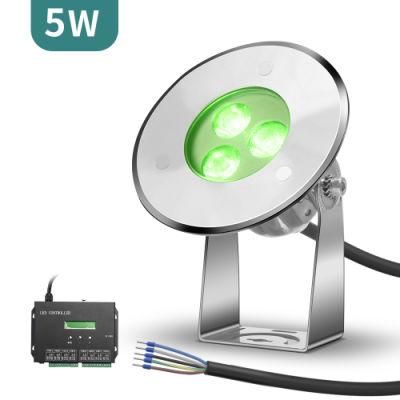 SS316L Material RGB Colorful Changing Ik10 LED Underwater Lighting IP68 Waterproof