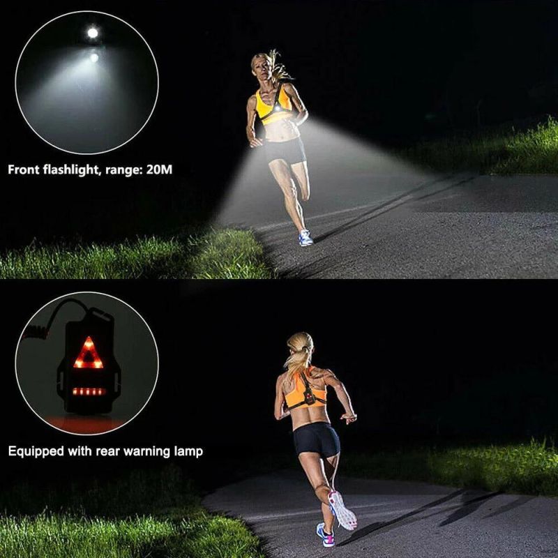 Wearable Night Running Lights Chest USB Rechargeable Body Lamp Accessories Reflective Running Gear Wyz19106