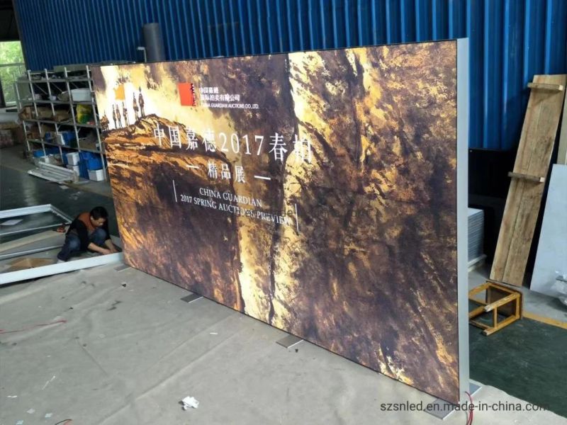 Custom Large Size Disassemble Portable Frameless Indoor Edge Lit Fabric LED Advertising Light Box