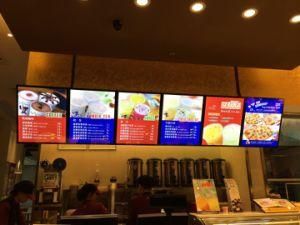 Ceiling Hanging Restaurant Fast Food Menu Board with Picture Frame