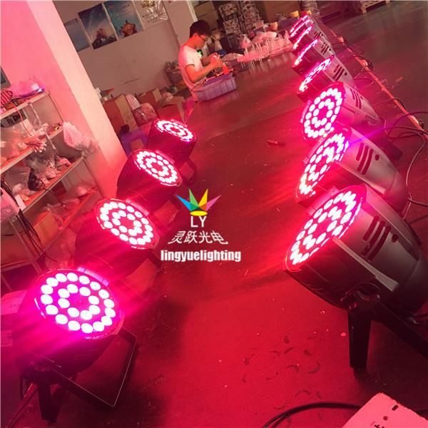 Stage Best Cheap DMX DJ 24X18W Rgbaw UV LED PAR 64 Disco Light