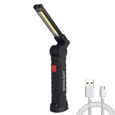 USB Rechargeable 360 Rotate Portable Inspection COB Work Light with 5 Lighting Modes and Magnetic Base