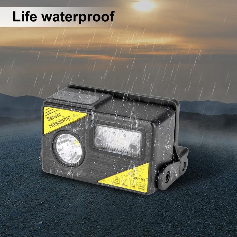 Portable Induction LED Headlamp USB Charging Fishing Lantern Mini Headlight