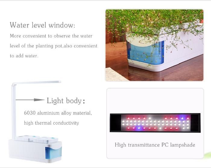16W Desk Top Garden Hydroponic Table LED Grow Light