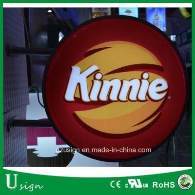 Vacuum Forming Outdoor Light Box Double Sided Sign for Store