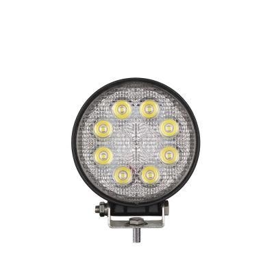 Low Energy 24W 4inch Round Epistar Spot/Flood LED Work Light for Offroad Agricultural Tractor
