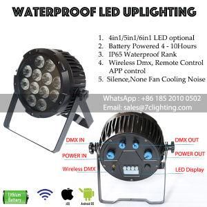 Waterproof LED Uplighting Battery Powered LED PAR Wash Light Wireless
