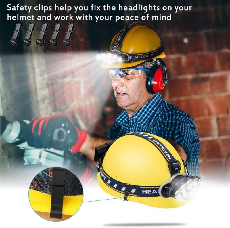 8modes 8 LED Waterproof Head Torch 18650 Headlight Headlamp for Camping Fishing Car Repair Outdoor Hiking