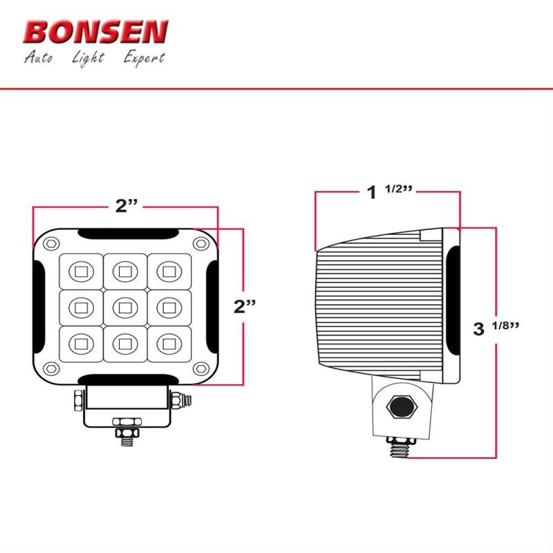 2inch Square Mini LED Work Lights LED Light Pod