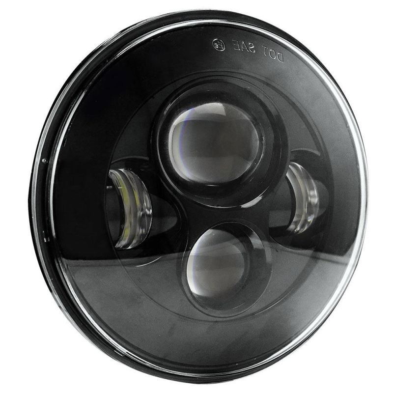 Dxz Logo DOT 12V 24V Harley Motorcycle Jeep 7 Inch Thin Section Without Aperture Round LED Headlight for Cars SUV Waterproof H4 H13