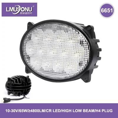 6651 LED Working Lights 65W Cr 4800lm High Low Beam with H4 Connector