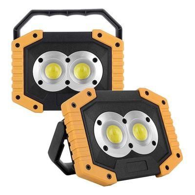 Portable Folding Bracket Waterproof Carled Work Light, Automobile Square Rechargeable LED Work Light for Jeep