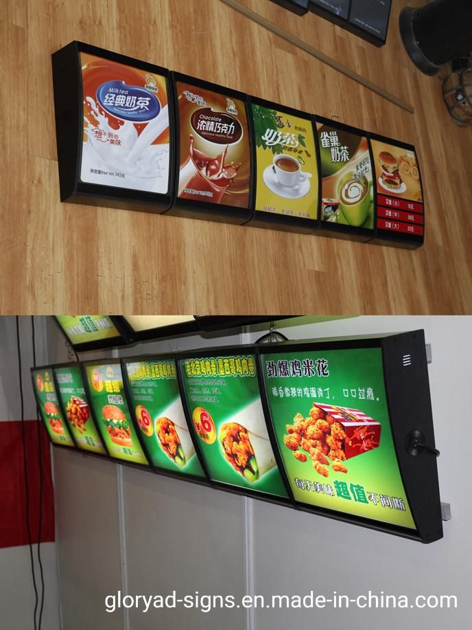 Backlit Fast Food Menu Boards for Restaurant Menu Sign