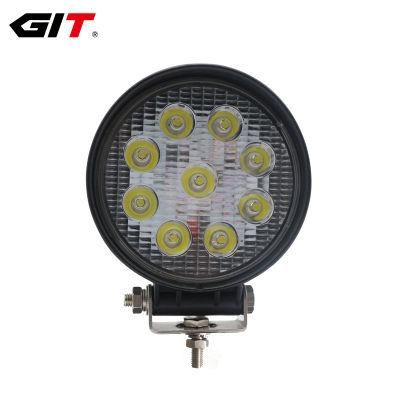 Epistar Round 4inch Spot/Flood 12V 24V 27W LED Car Light for Offroad Truck Marine