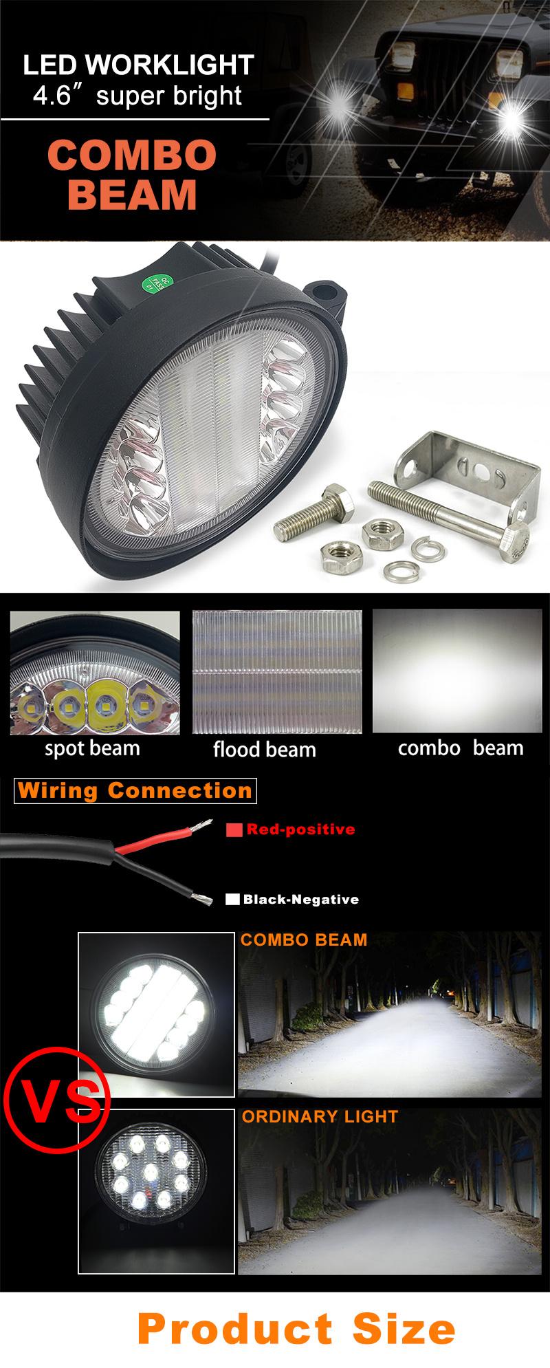 4inch 36W LED Work Lamp 12V 24V for off Road Truck ATV New 36W LED Work Light