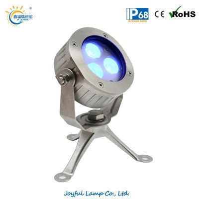 IP68 3W Waterproof Swimming Light Outdoor Fountain Light LED Underwater Spot Light with Tripod