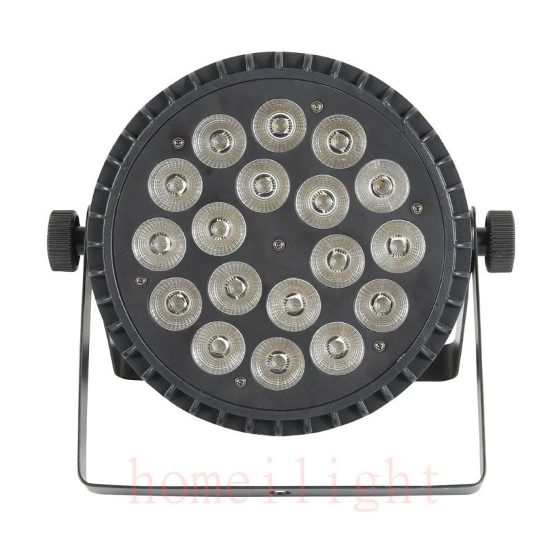 Aluminum Case PAR Lights Full Color RGBWA UV Mixed Variety Effect Lighting 18X18W 6 in 1 Flat PAR Light