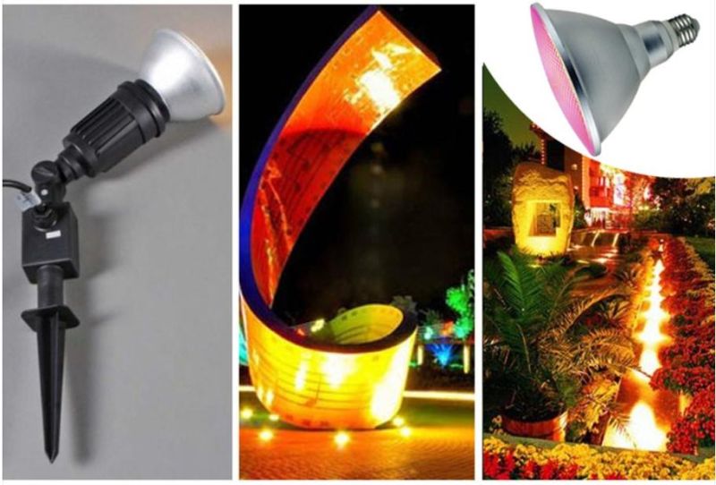 Waterproof RGB Alu+Glass LED Garden Light Lamp PAR38 18W E26/E27