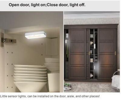 White Color LED Closet Light Cabinet Lamp Rechargeable Motion Sensor Lights