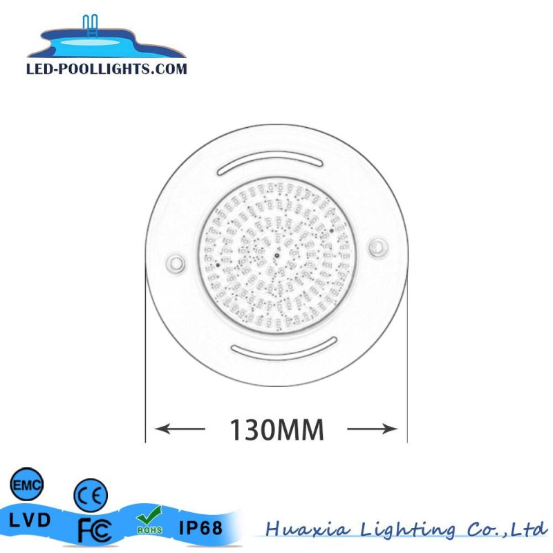 130mm 6watt PC Resin Filled LED Underwater Pool Light Swimming Lighting