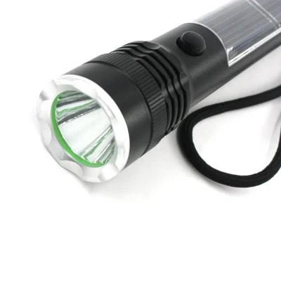 Goldmore10 Hot Sell 1+26 LED Flashlight LED Aluminum Solar Flashlight/26 LED Solar Torch for Emergency Use 3 AAA Battery Torch