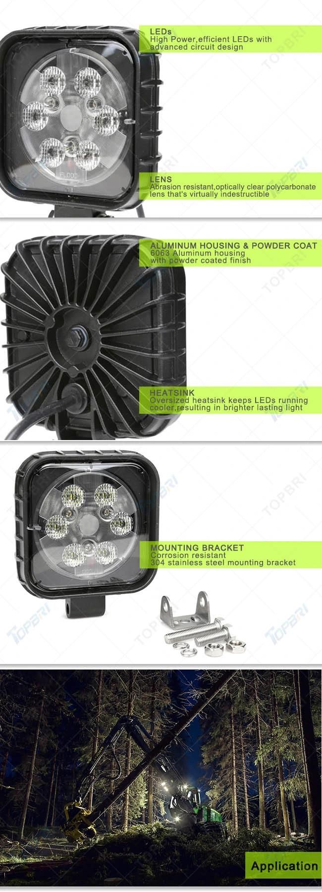 High Quality 48V Flood Trap Beam 18W LED Work Lamp