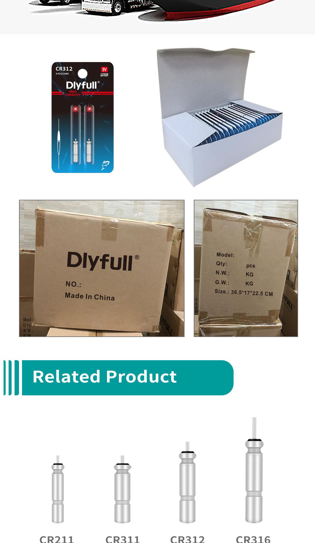 Dlyfull Pin Type Cell Factory Direct Selling Cr316 Lithium Battery