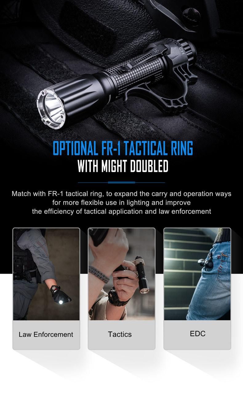 Ta30 Tactical Flashlight Nextorch LED Flashlight for Police Rechargeable Strobe Self Defense Tactical Torch