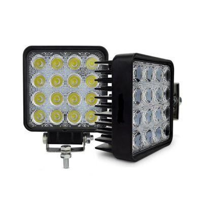 Auto LED Square 4 Inch 48W LED Spotlight Work Light for SUV Truck Driving Fog Lamp