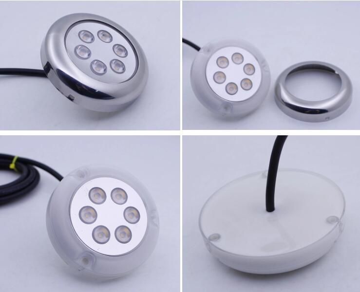 6 LED Boat Lights Waterproof IP68 Stainless Steel Underwater Pontoon Marine Light Stern Boat Navigation Lights