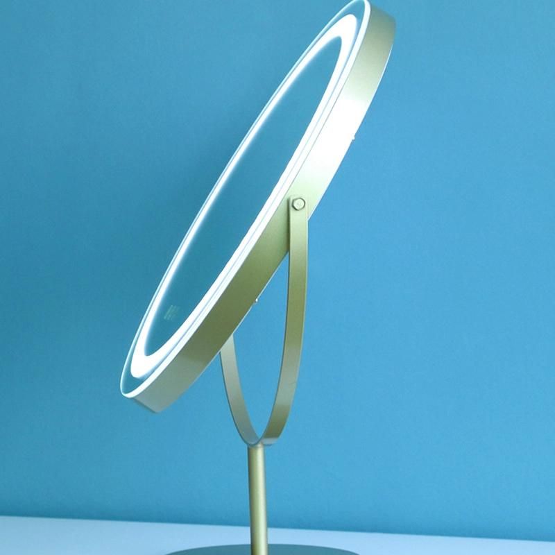 Dressing Mirror Makeup Mirror LED Desk Light Desktop Bedroom Mirror Lamp