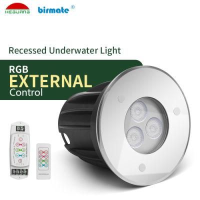 3W Remote RGB External Control IP68 LED Underwater Lighting Swimming Pool Light