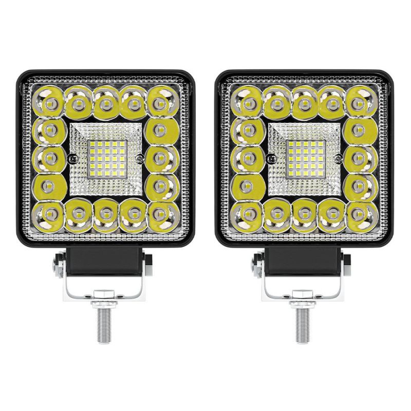 Dxz 4inch LED Floodlight 12V24V 41LED Square Car LED Work Light Accessories for Car Trucks Boats Tractors 4X4 SUV Spotlight
