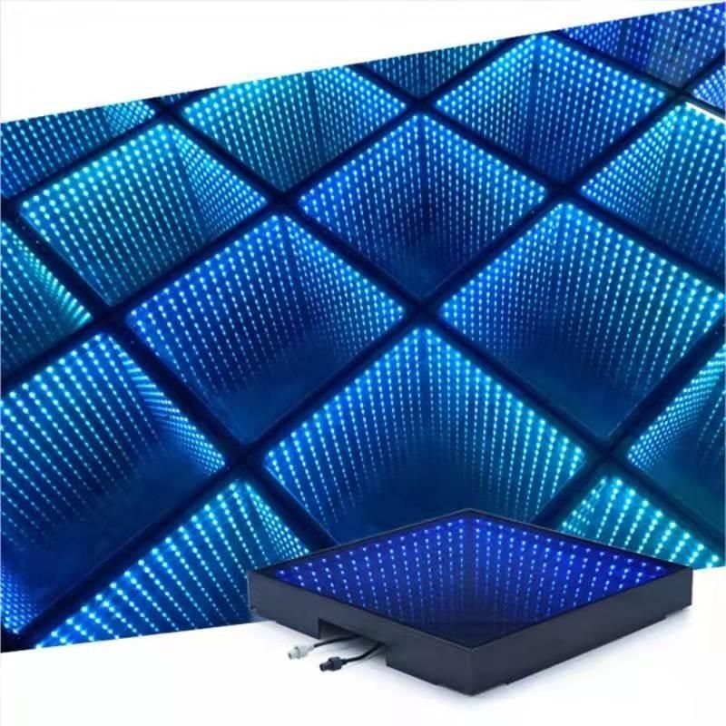 Newest Portable LED 3D Mirror Dance Floor Walking Tile