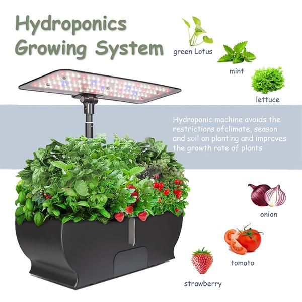 High Quality Premium Smart Garden Remote Control Full Spectrum CE/RoHS/FCC/PSE 24W Greenhouse IP65 Waterproof Panel Home Hydroponic LED Grow Light Indoor Garden