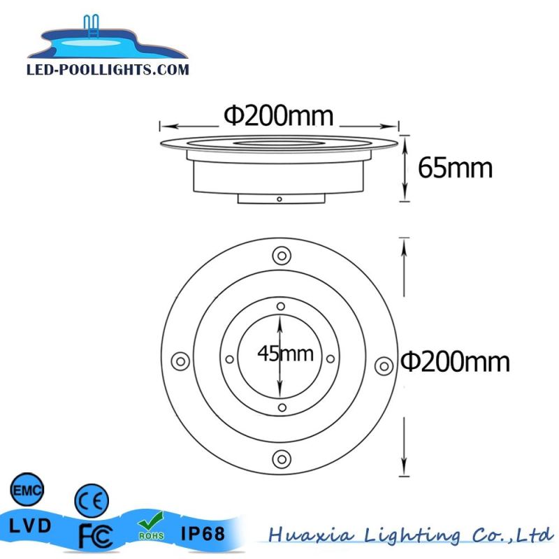 36W IP68 Stainless Steel LED Fountain Lighting Light