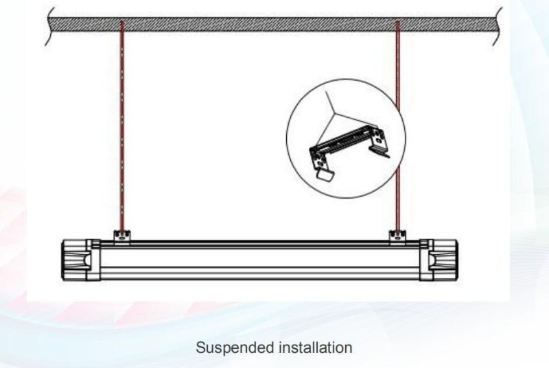 RoHS Approved 150lm 36W Dali Dimmable LED Triproof Light